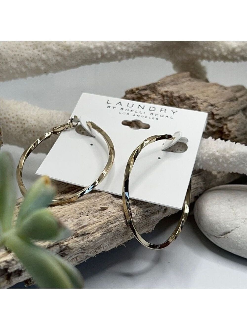 Gold Hoop Earrings Laundry by Shelli Segal $16ea / 3 for $25 - Picture 2 of 8